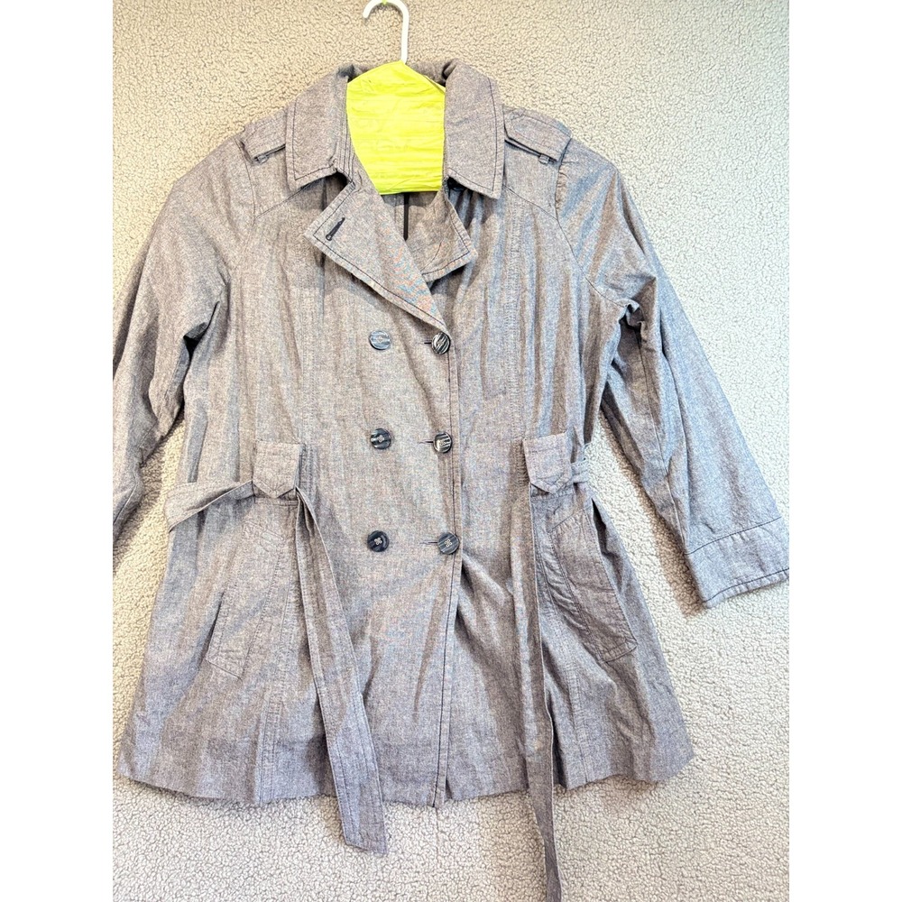 Tommy Hilfiger Women's  Coat Gray‎  Size  2X Button Front Preppy Warm
